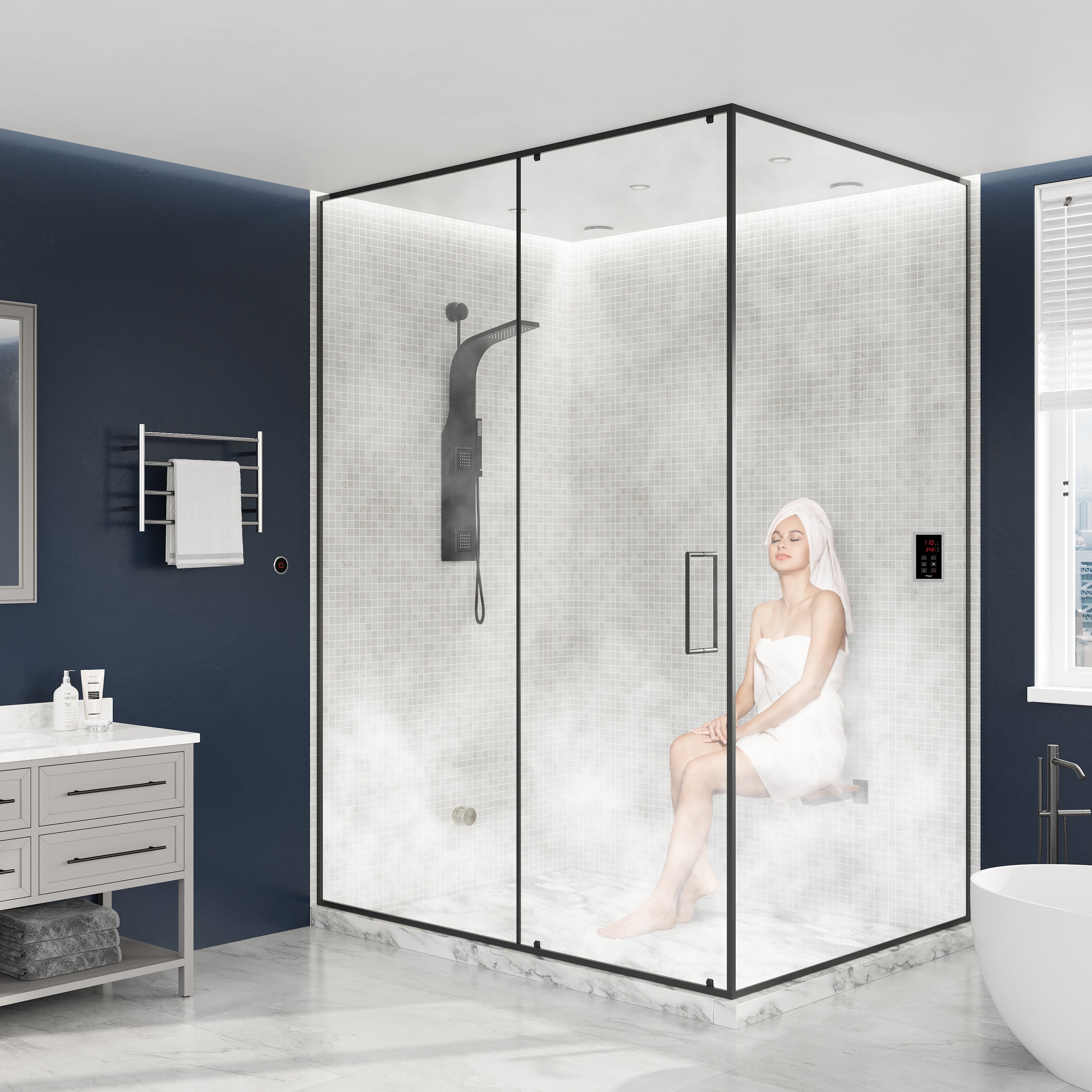 Oasis Series Steam Bath Generator with Continuous Steam and Easy Touch Control