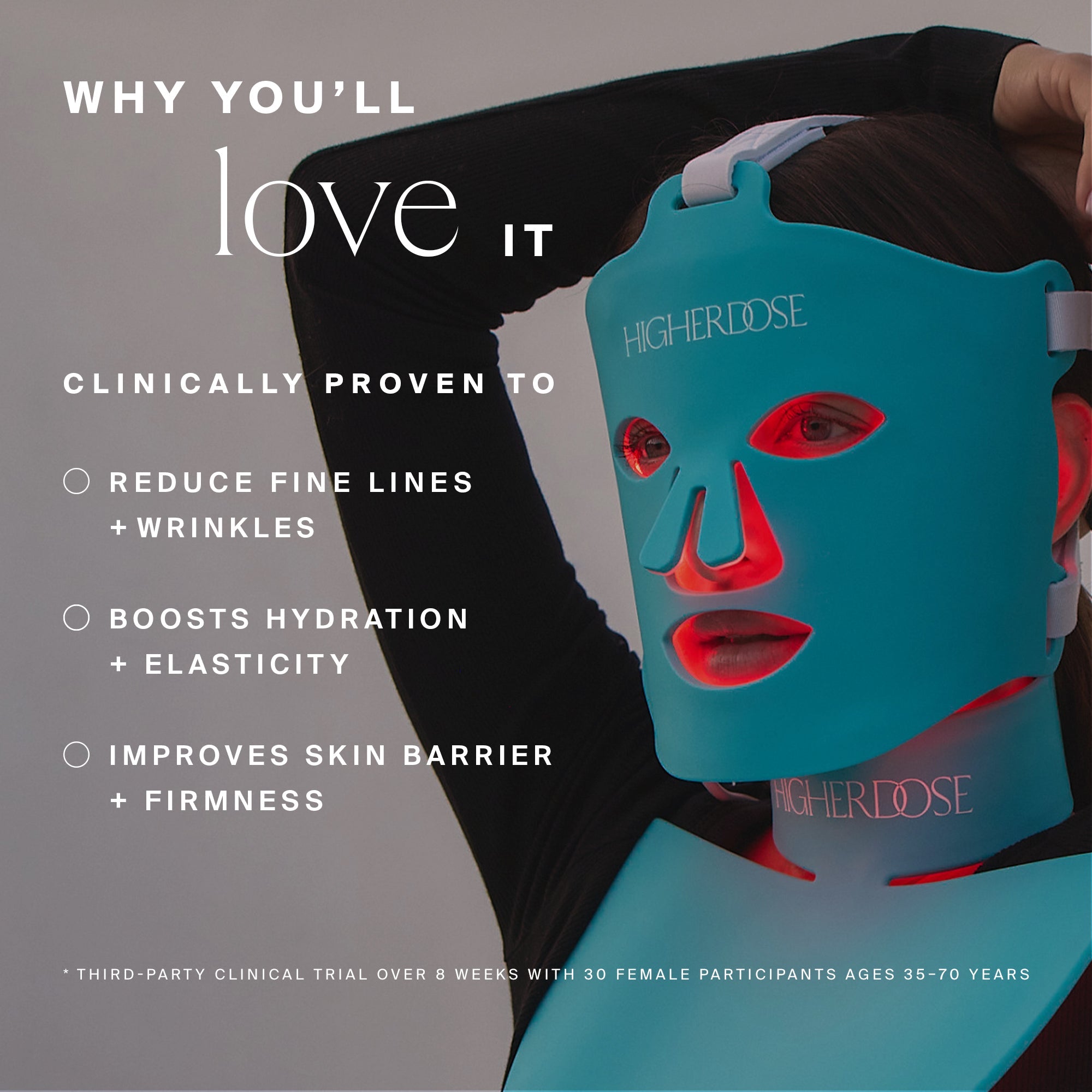 HigherDOSE Red Light Face Mask