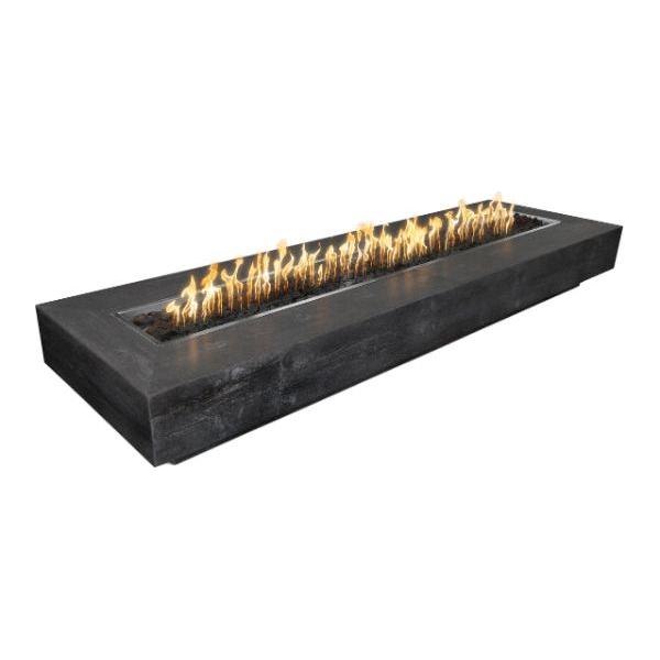 The Outdoor Plus Coronado 120" Rectangle GFRC Wood Grain Fire Pit