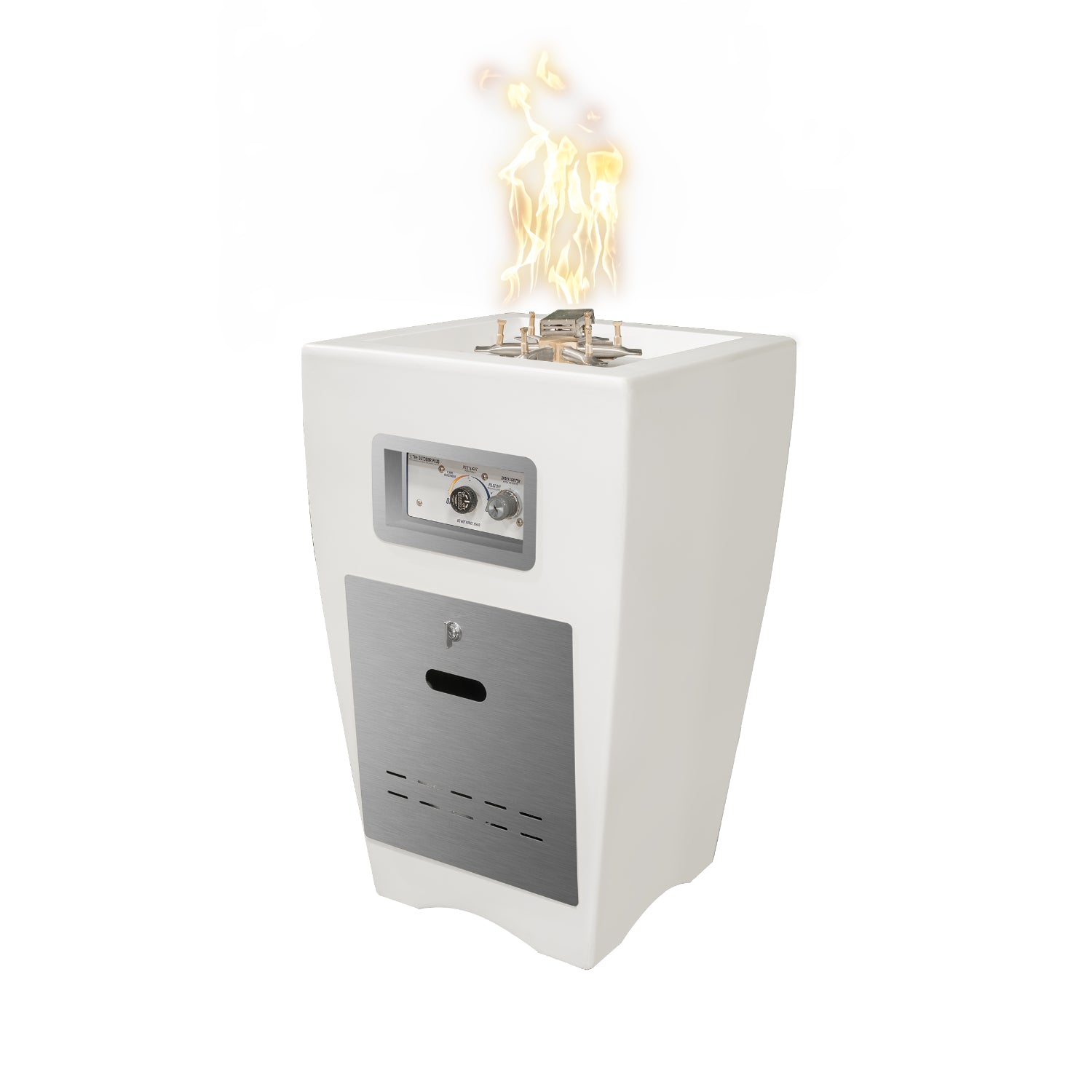 The Outdoor Plus Baston 20" Square GFRC Concrete Fire Pillar