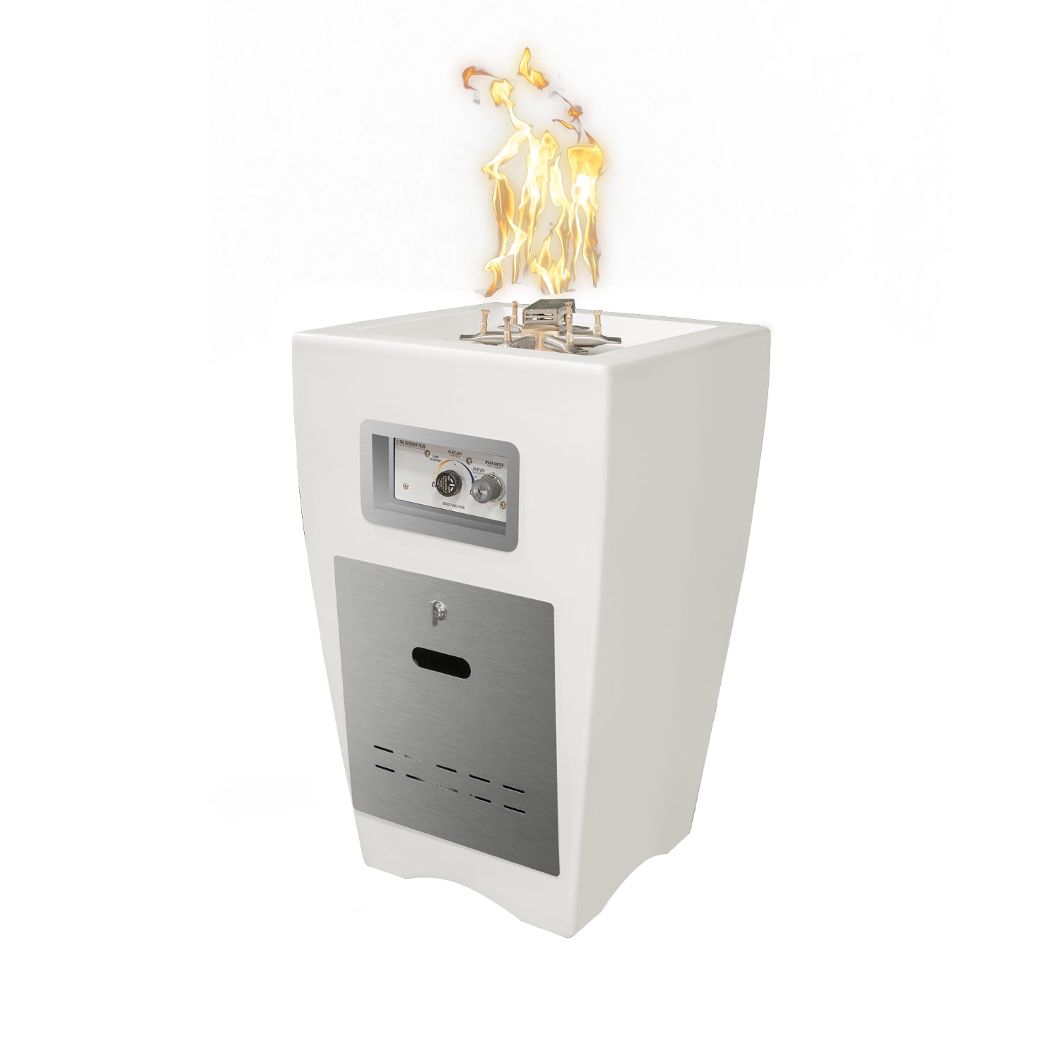 The Outdoor Plus Baston 20" Square GFRC Concrete Fire Pillar