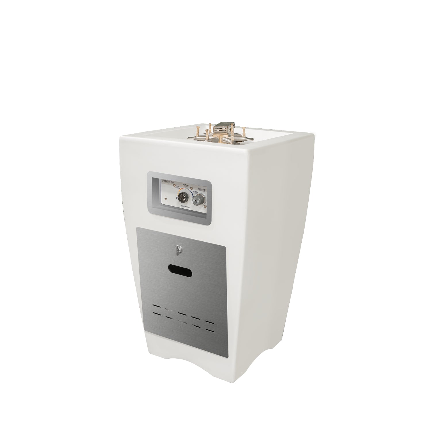 The Outdoor Plus Baston 20" Square GFRC Concrete Fire Pillar