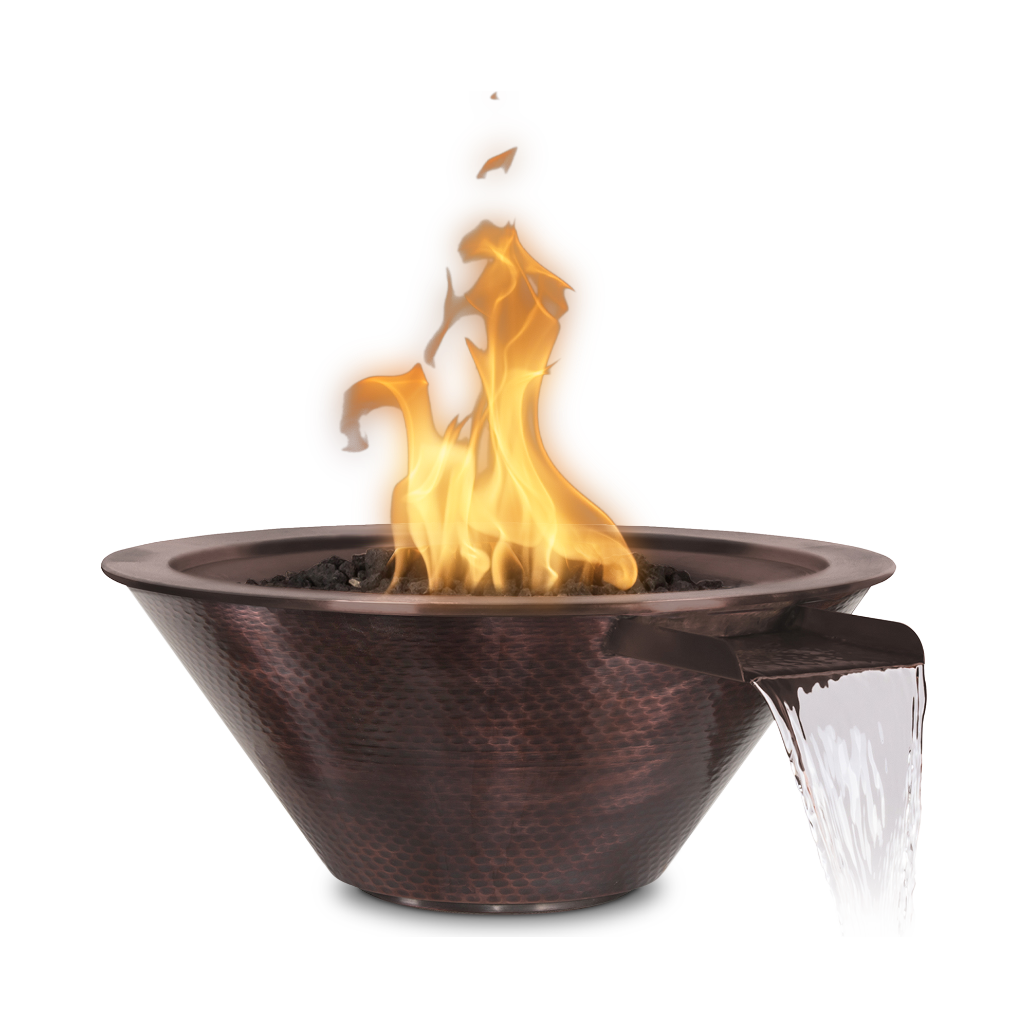The Outdoor Plus Cazo Hammered Patina Copper Fire & Water Bowl