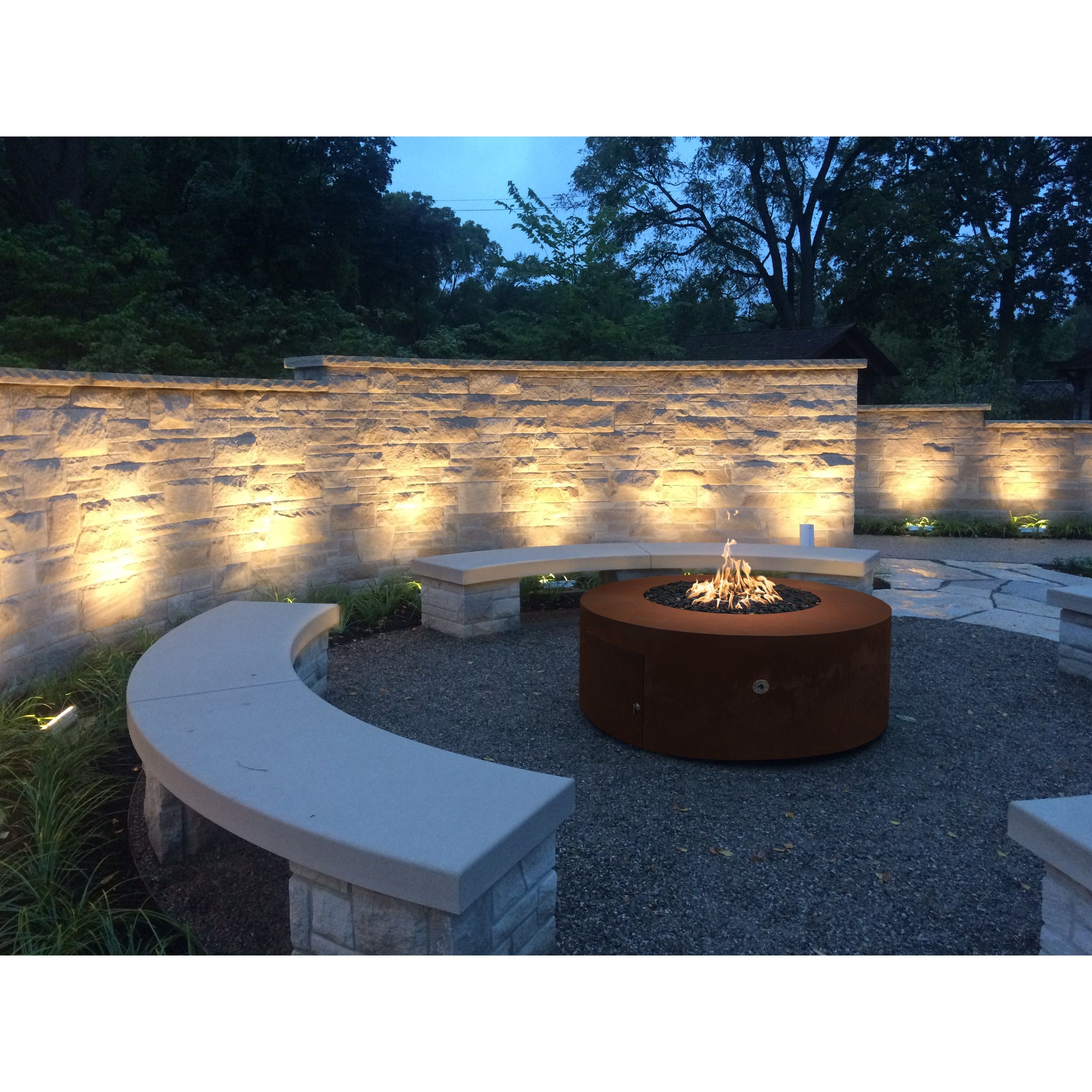 The Outdoor Plus Unity 24″ Tall Round Metal Fire Pit