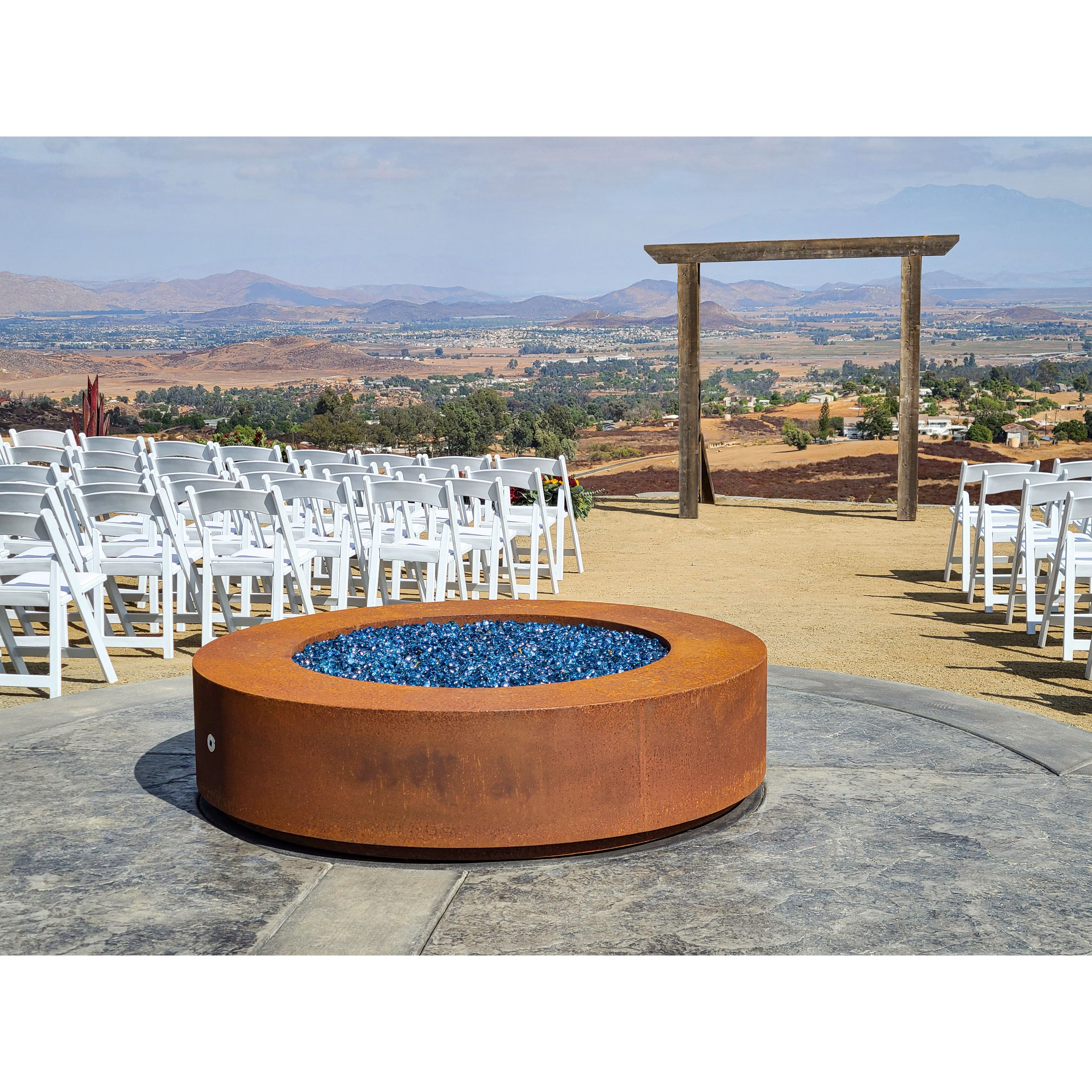 The Outdoor Plus Unity 24″ Tall Round Metal Fire Pit