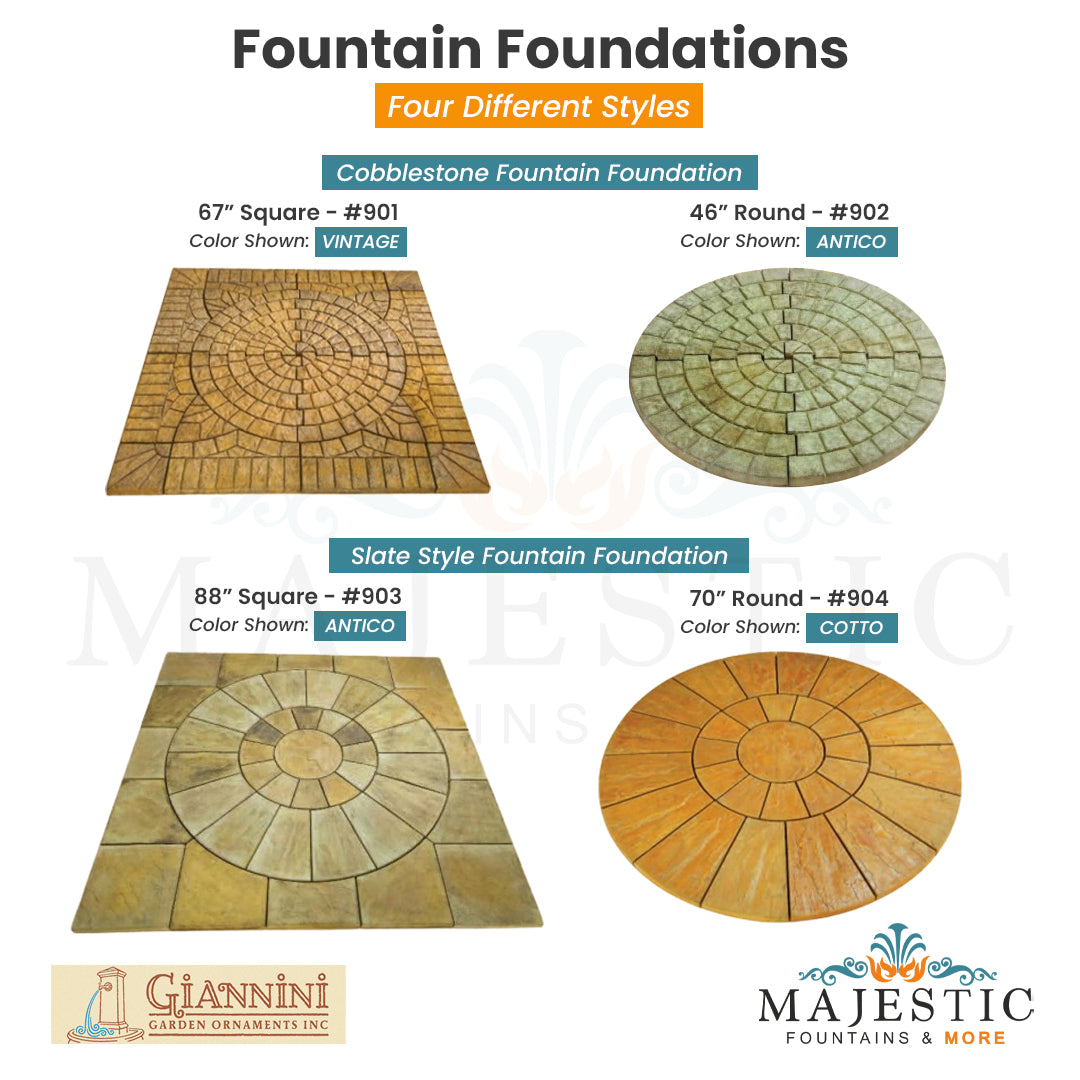 Giannini Garden Tiered Concrete Garden Fountain with Ball - 1488 & 1489