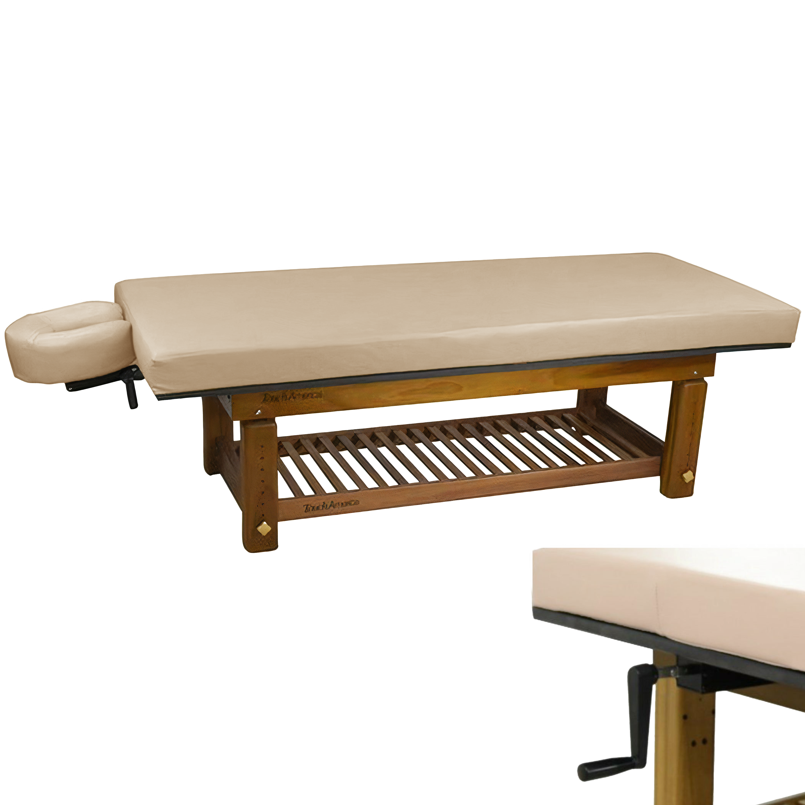 TouchAmerica Solterra Indoor/Outdoor Solid Teak Spa and Massage Table