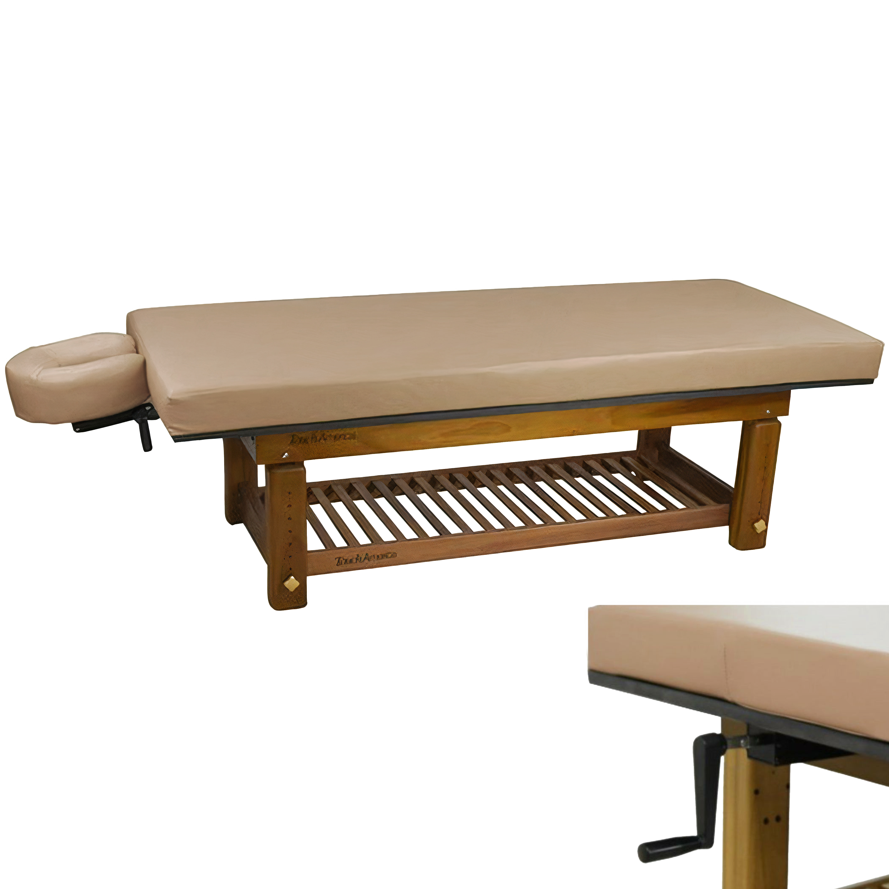 TouchAmerica Solterra Indoor/Outdoor Solid Teak Spa and Massage Table