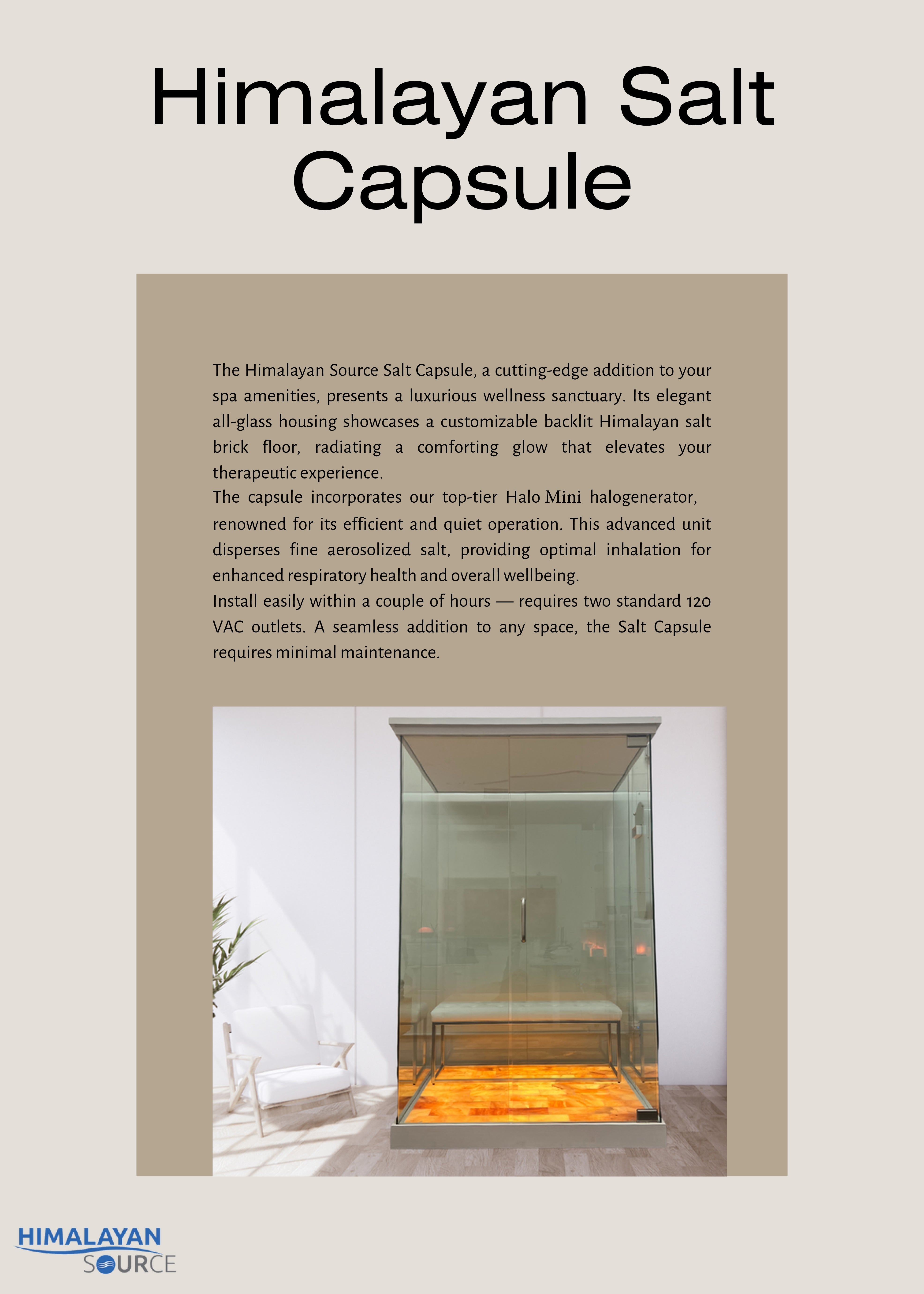 Himalayan Source Salt Capsule with Halogenerator