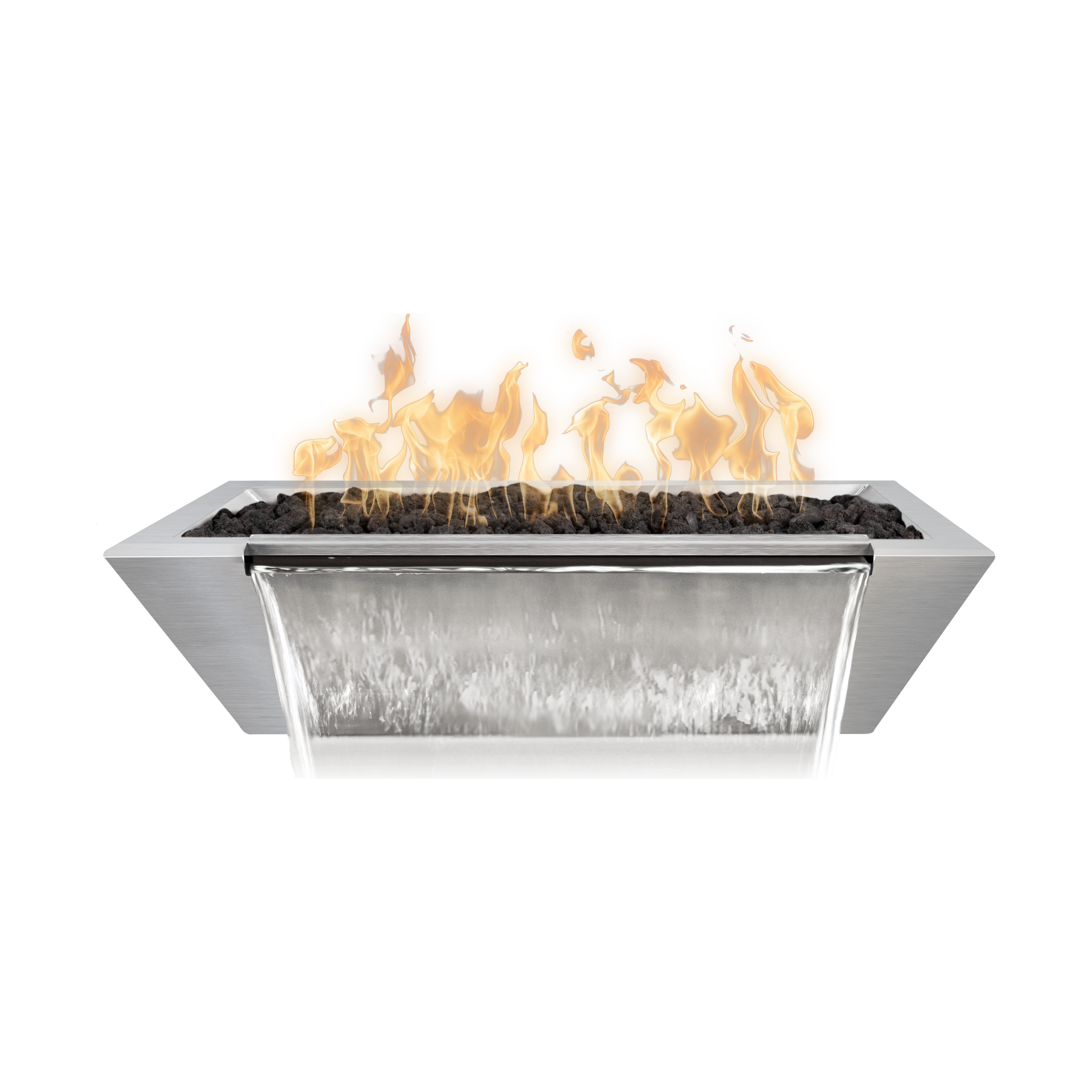The Outdoor Plus Maya Linear Metal Fire & Water Bowl