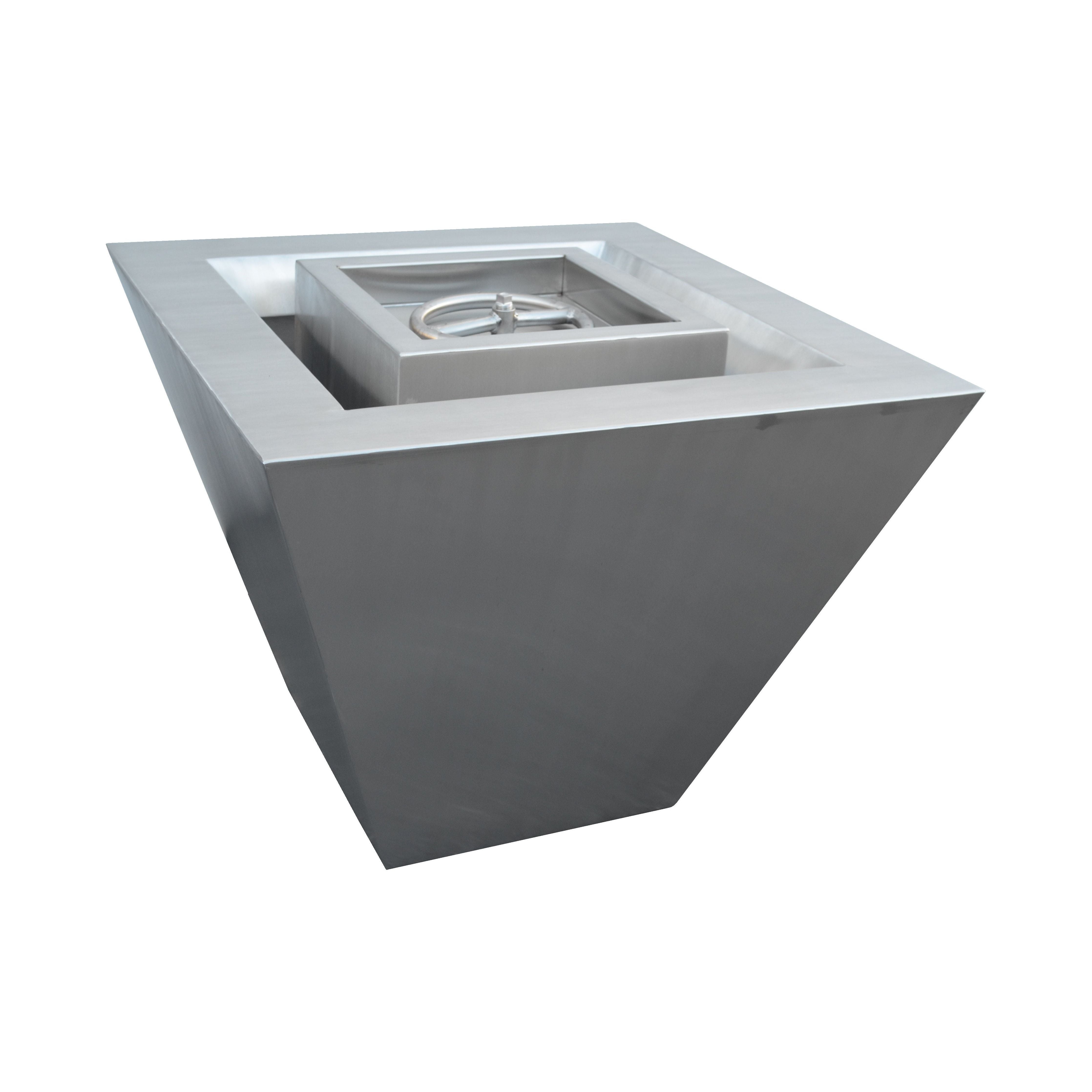 The Outdoor Plus Vista 24" Square Powder Coated Metal Fire Pillar