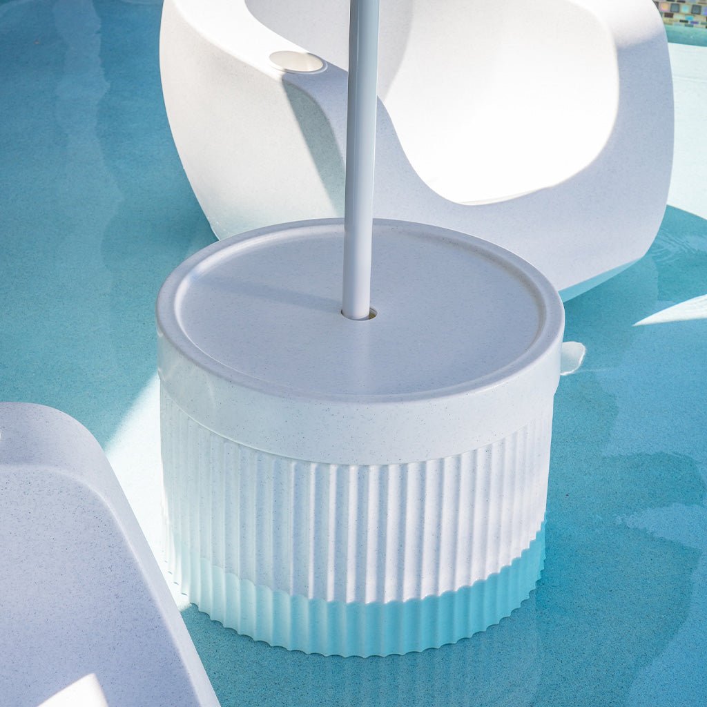 Tenjam Ripple Wide Table with Optional Umbrella Hole
