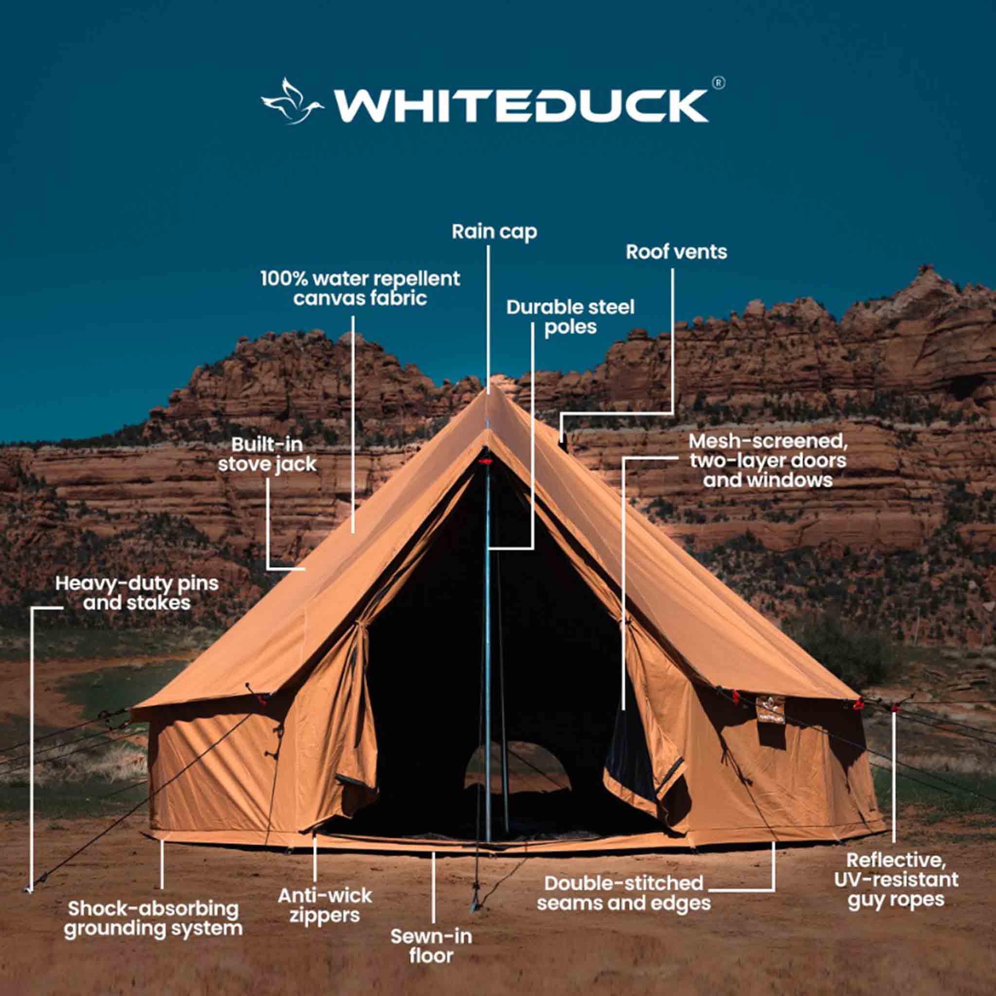 White Duck Outdoors 16' Regatta Bell Tent (Water Repellent)