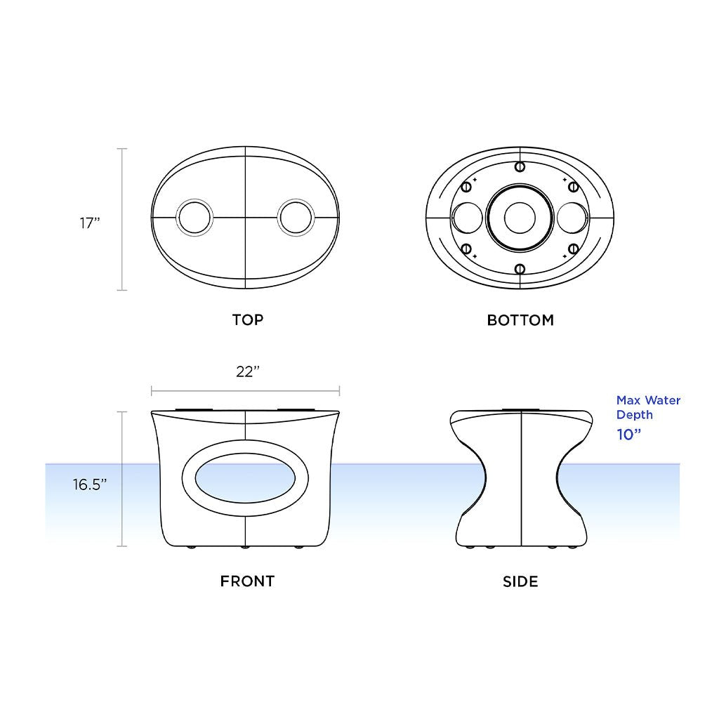 Tenjam Amped Stool/Table with Cupholders