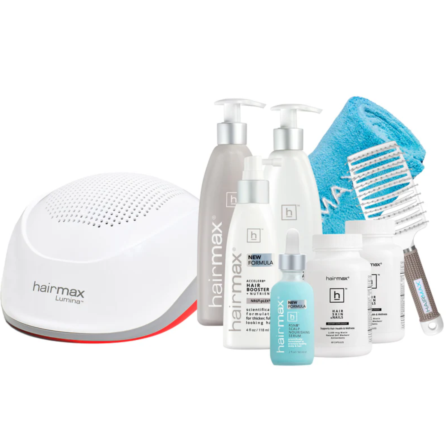 Hairmax Lumina 272 Laser Hair Growth Device & Essential Haircare Bundle