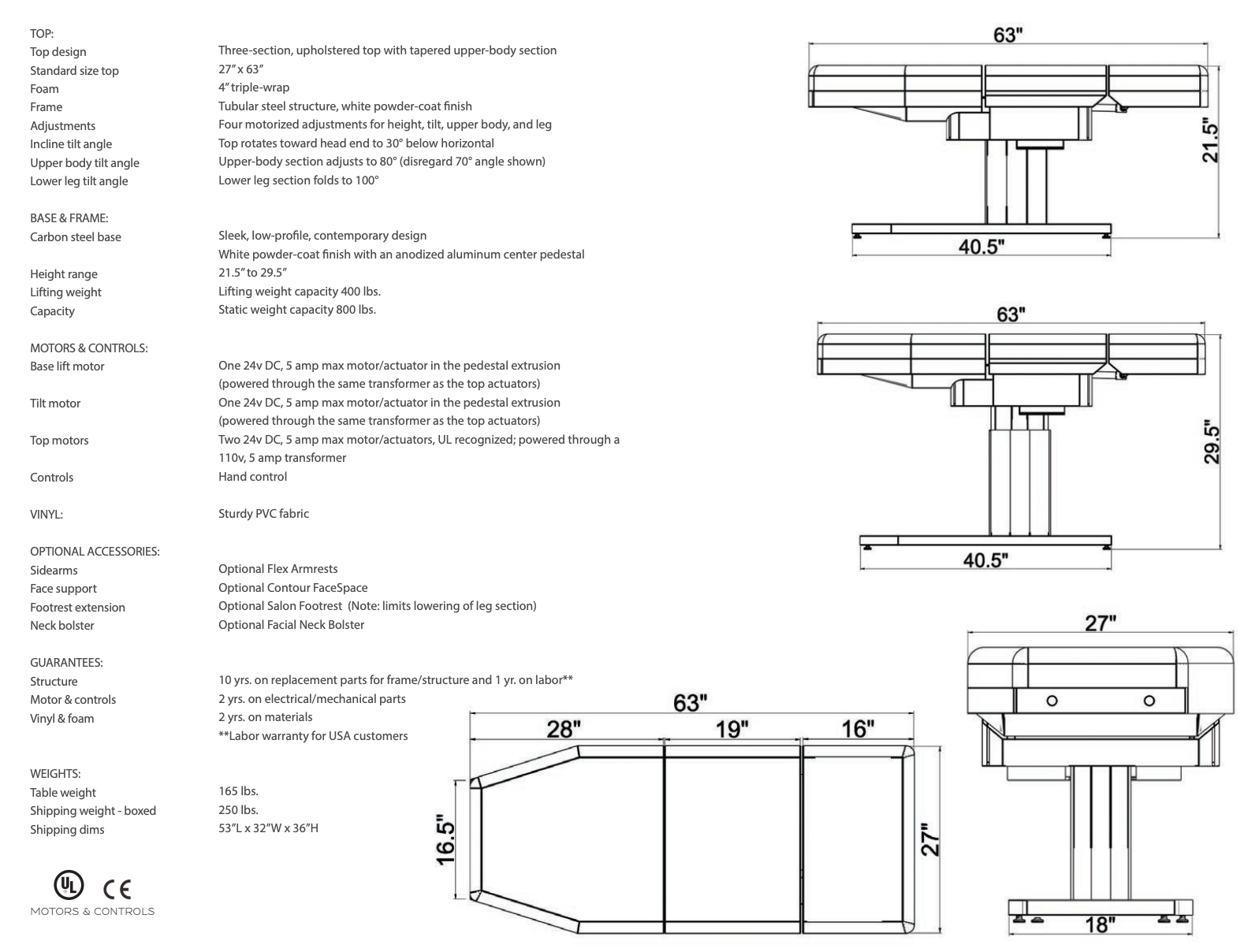 TouchAmerica Empress Treatment Chair