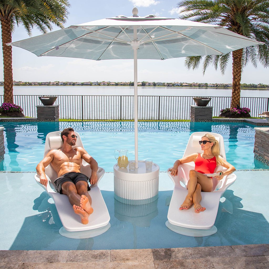 Tenjam Ripple Wide Table with Optional Umbrella Hole