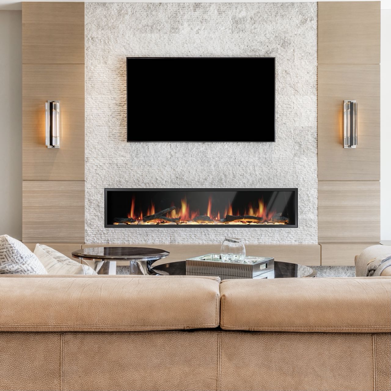 Litedeer Homes Latitude 55" Smart Built-In Electric Fireplace