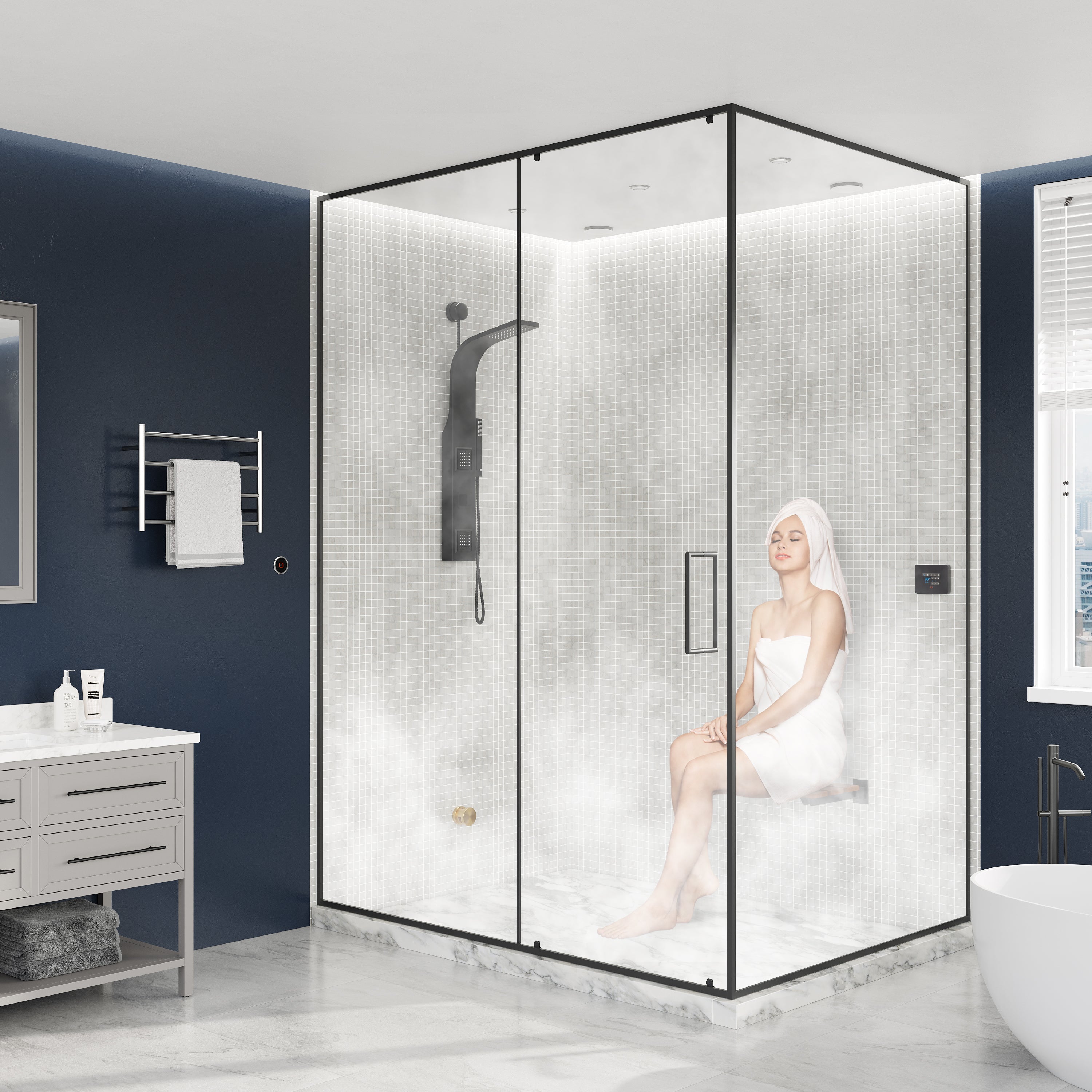 PRO Series Steam Bath Generator with Bluetooth, WiFi, QuickStart, Auto-Drain, and Chroma Lighting