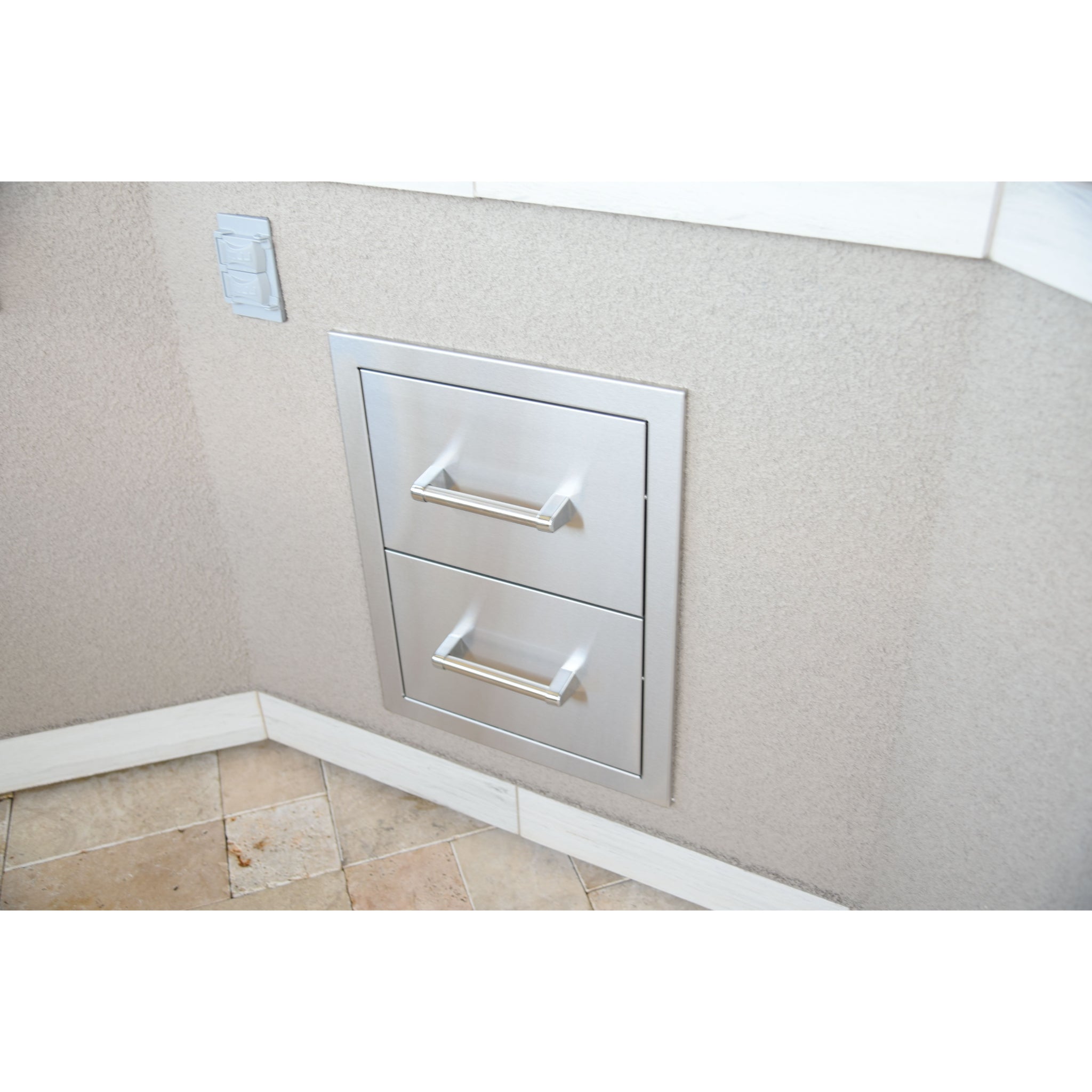 KoKoMo Grills 21" Stainless Steel Outdoor Kitchen Double Drawer