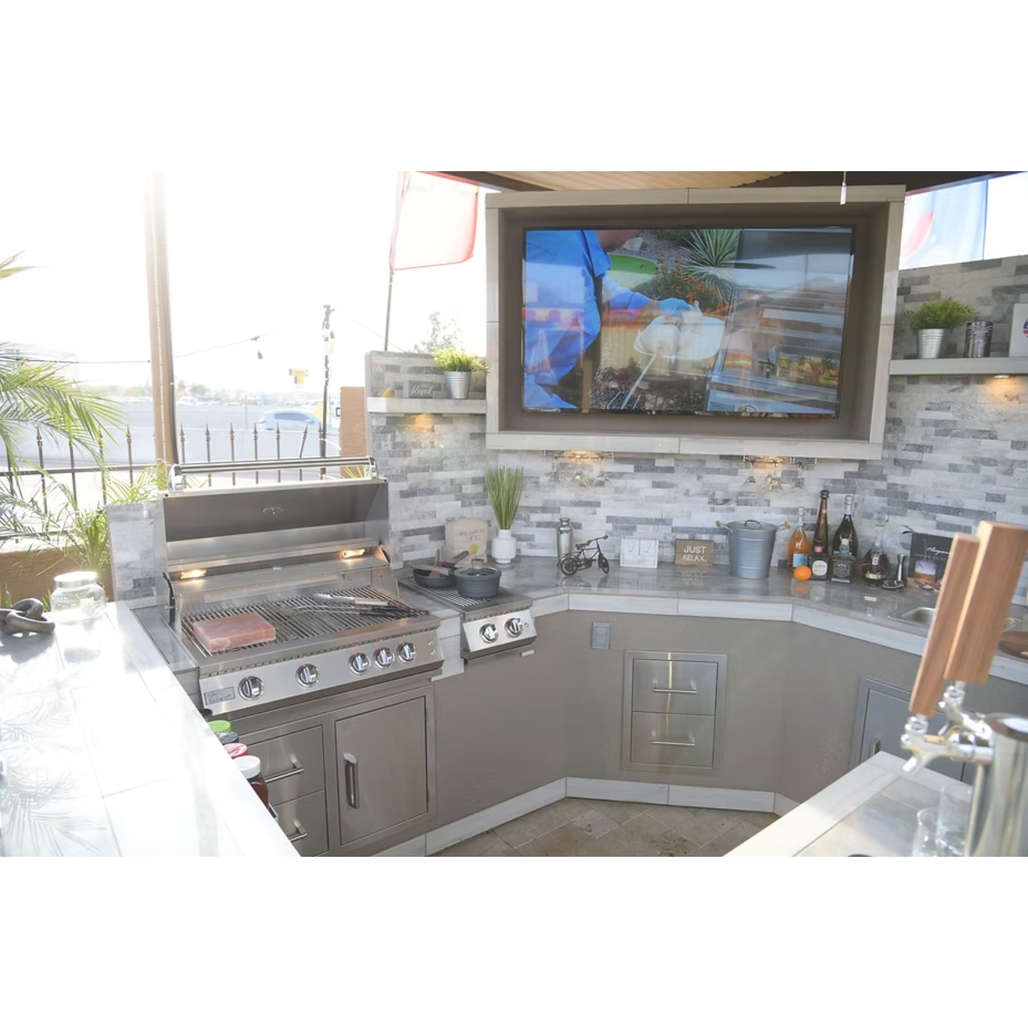 KoKoMo Grills 21" Stainless Steel Outdoor Kitchen Double Drawer