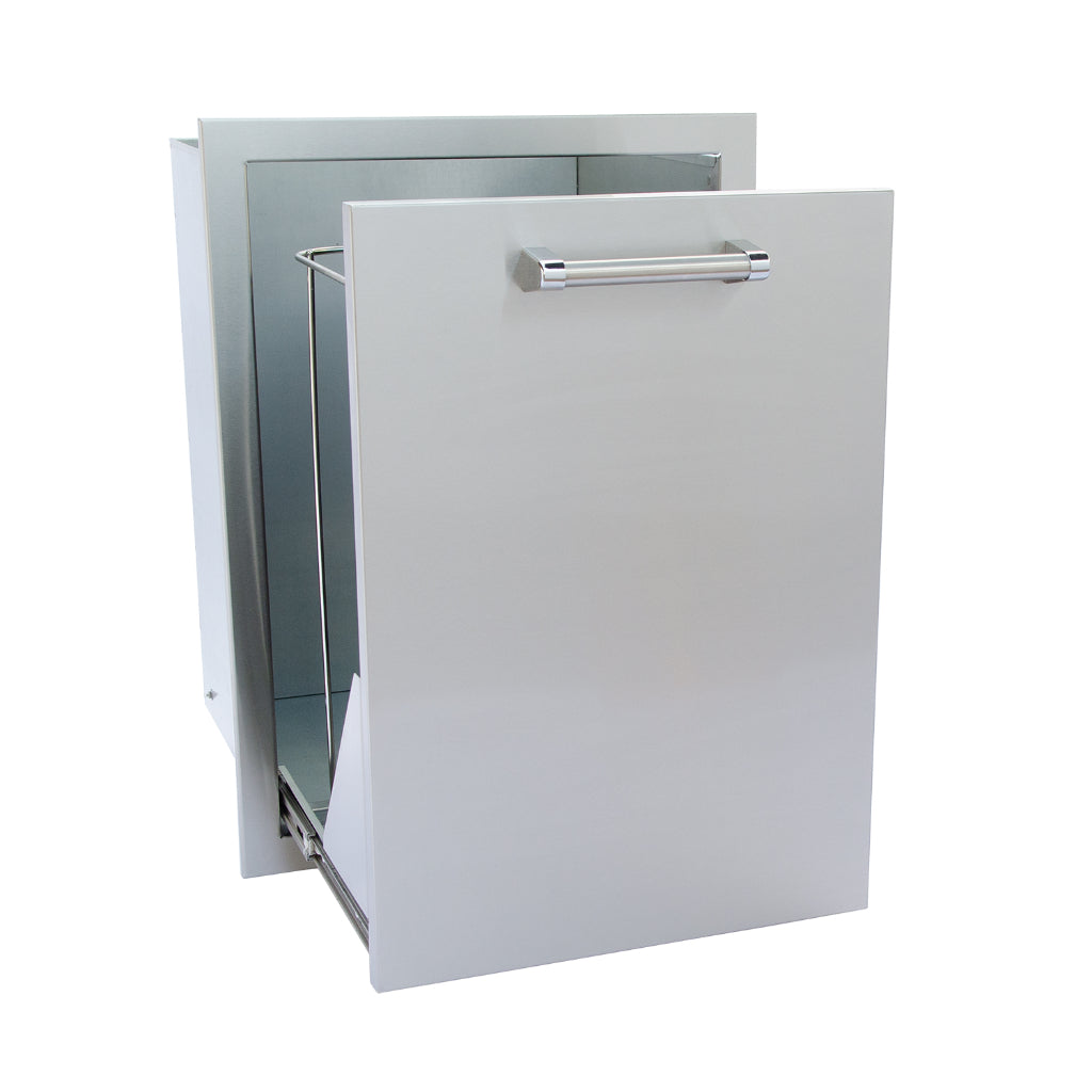 KoKoMo Grills Outdoor Kitchen Stainless Steel Trash/Propane Tank Drawer