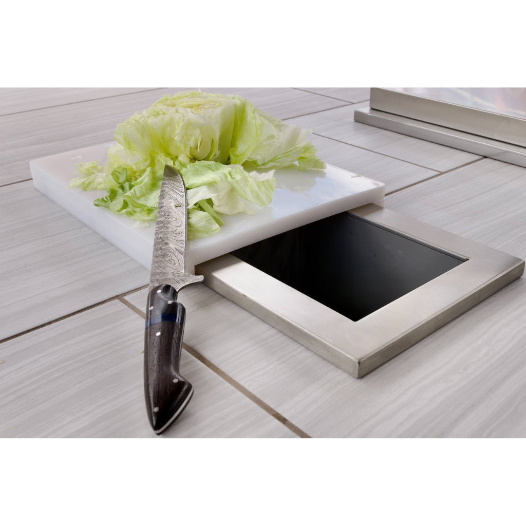 KoKoMo Grills Trash Chute and Cutting Board