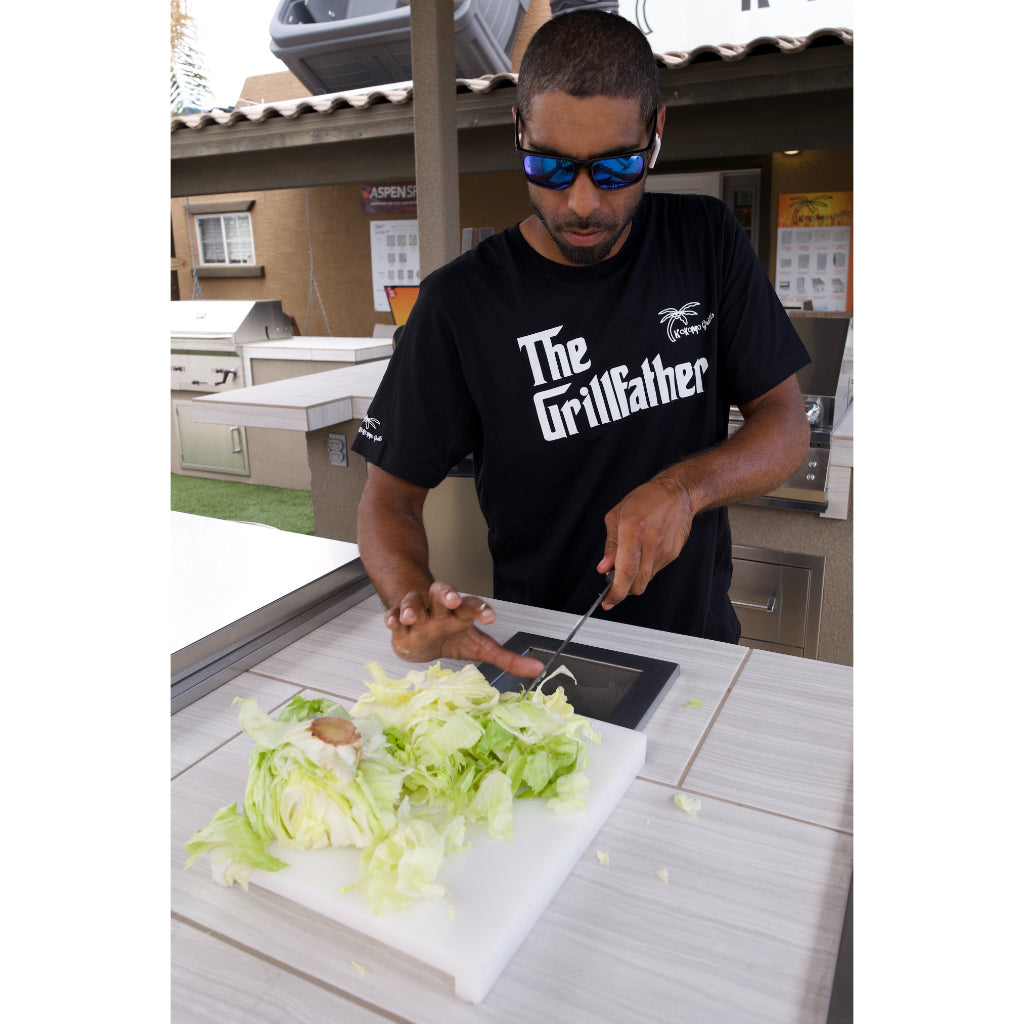 KoKoMo Grills Trash Chute and Cutting Board