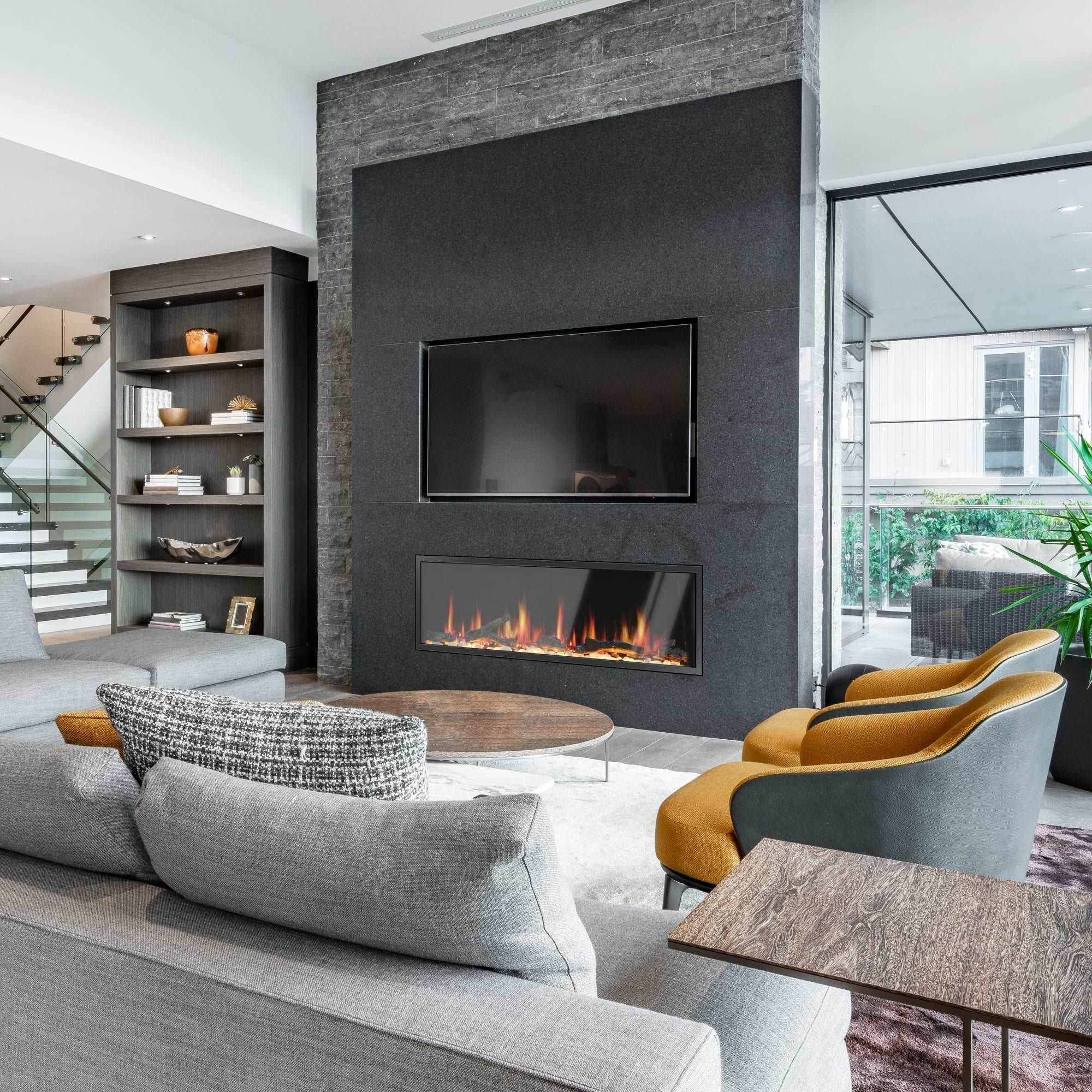 Litedeer Homes Latitude 55" Smart Built-In Electric Fireplace