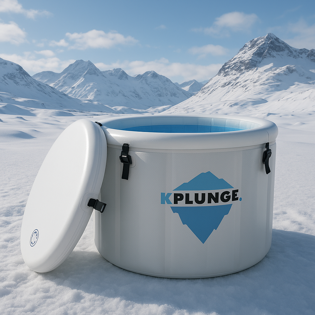 Arctic Fox 1-Person Inflatable Cold Plunge Ice Bath Tub/Hot Tub with PVC Insulated Lid, Pump, and Repair Kit in Gray