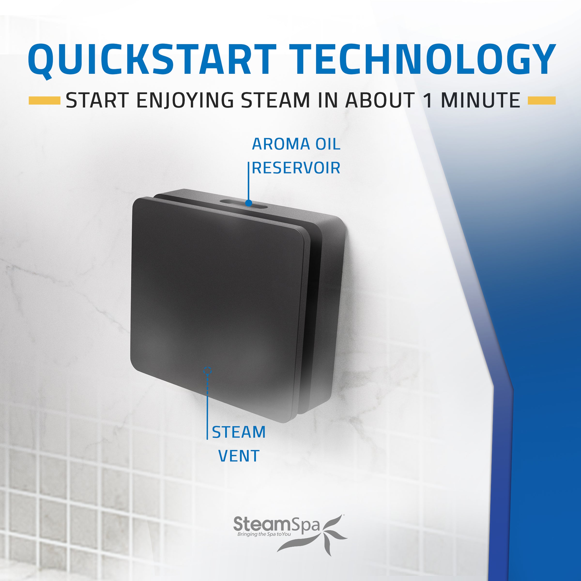 Royal Series Steam Bath Generator with Continuous Steam, Dual Touch Control, Chroma Lighting, Auto Drain & Water Filter