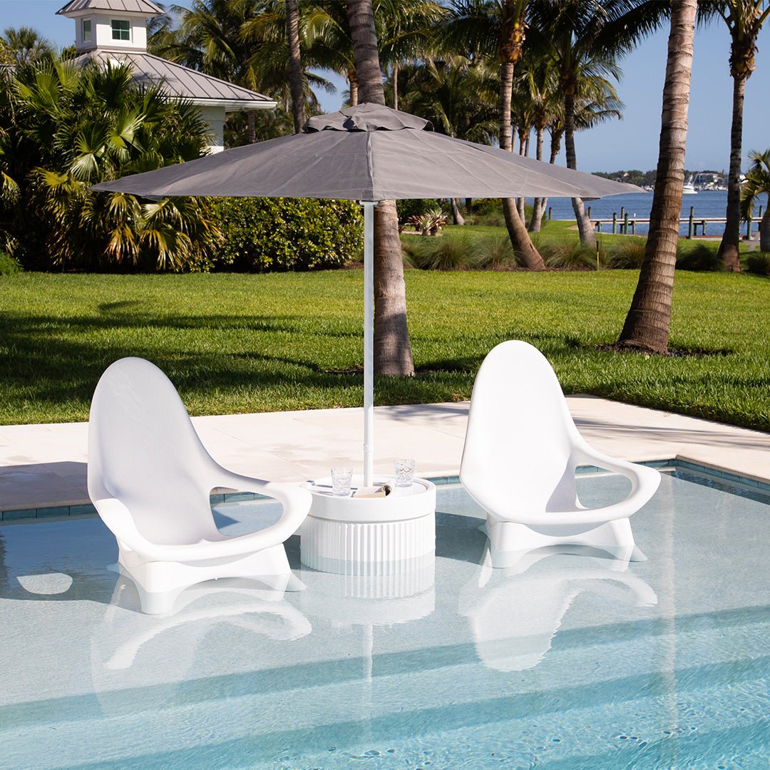 Tenjam Ripple Wide Table with Optional Umbrella Hole
